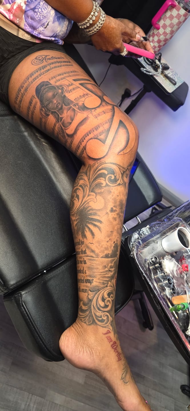Customer photo review of Painless Tattoo Numbing Cream