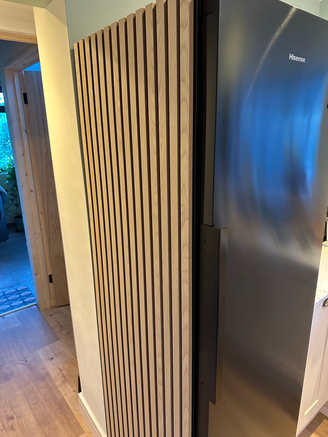Customer photo review of SlatWall Acoustic Natural Oak Slatted Wall Panel