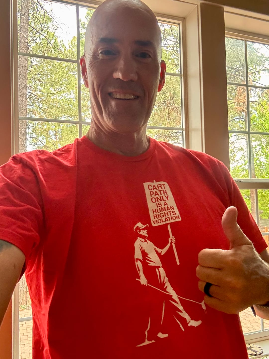 Customer photo review of Human Rights Violation Tee