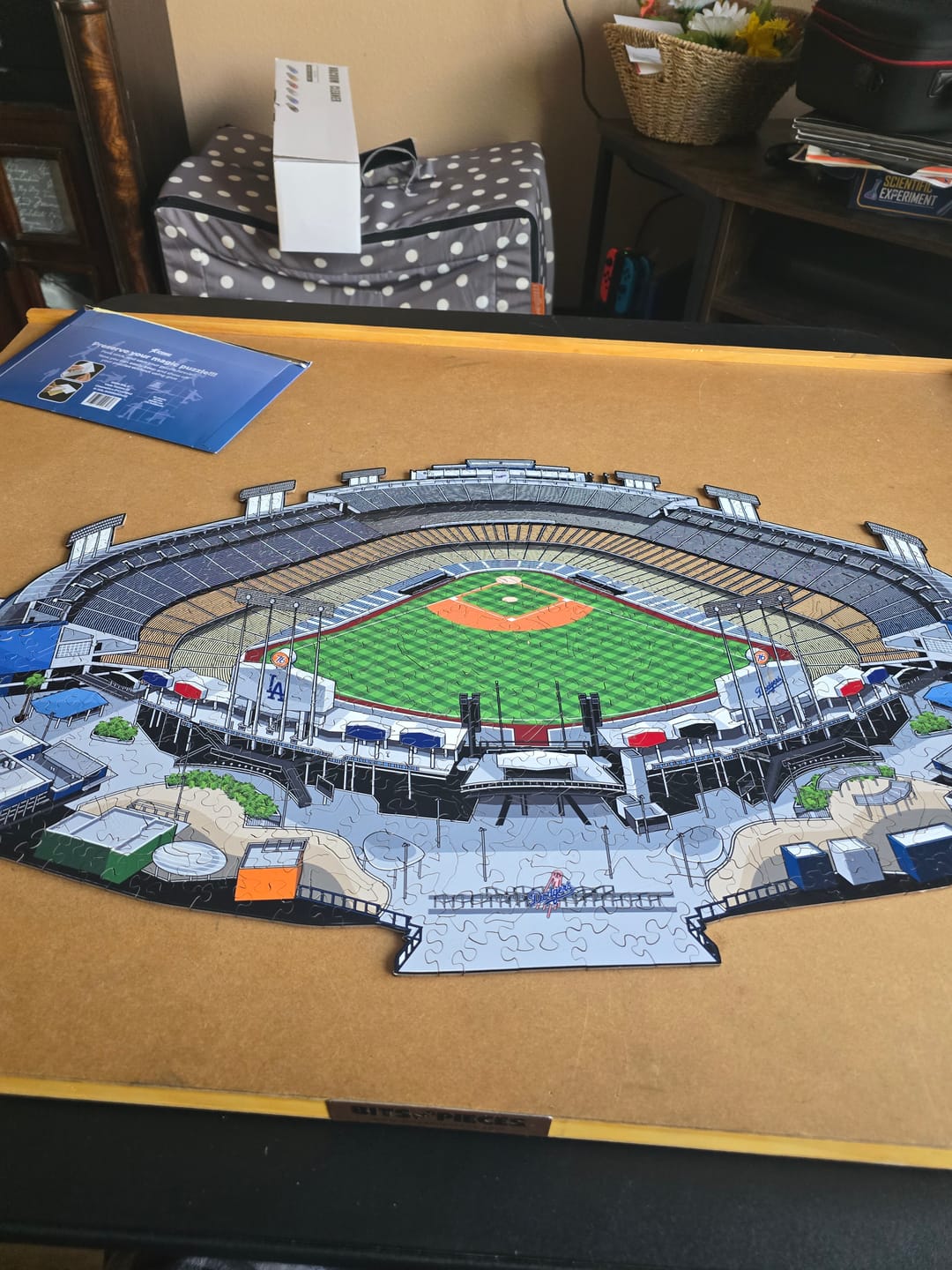 Customer photo review of Los Angeles Dodgers™ Dodgers Stadium - Wooden Puzzle