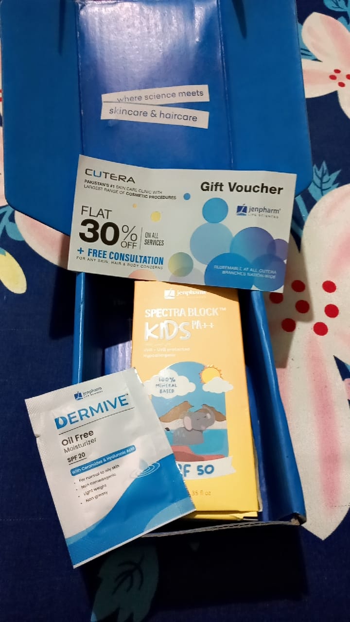 Customer photo review of Spectra Block Kids Spf50