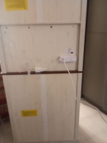Customer photo review of Μπουφές με φωτισμό Ντουλάπι Βοηθητικό Ράφι Κουζίνας με Συρόμενες πόρτες και συρτάρια 39,7 x 80,4 x 180,3 εκ. Παλαιωμένο Λευκό BB-K363W22