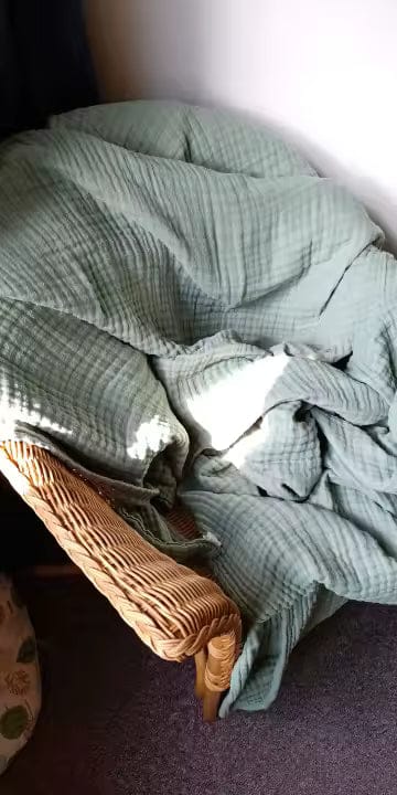 Customer photo review of Musselin-Decke - 100% Bio Musselin Baumwolle