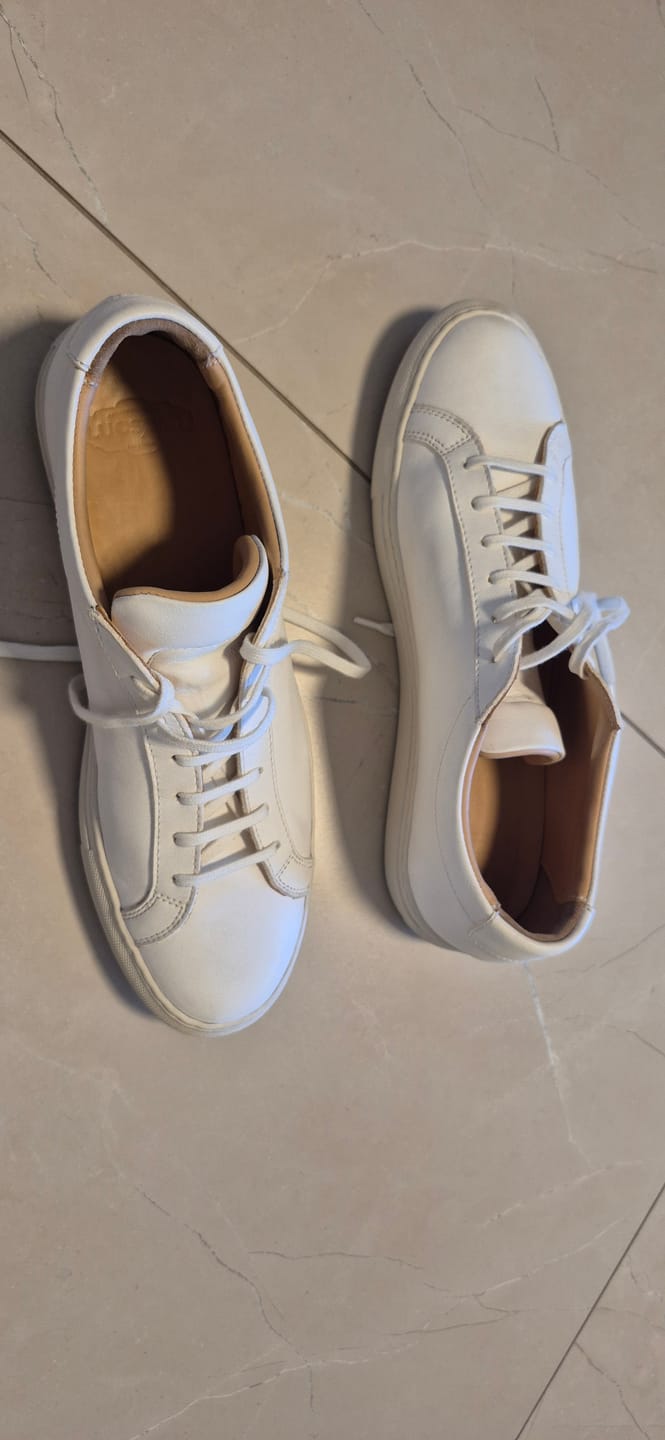 Customer photo review of Low Top Lace Up - luosjiet®Sneakers -  White ECO Cowhide Leather