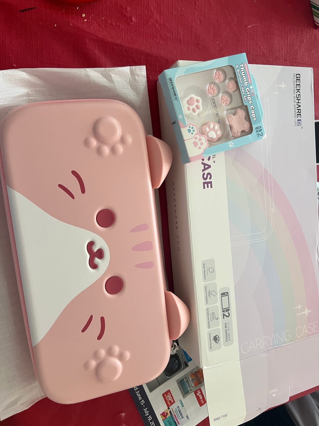 Customer photo review of GeekShare Cat Ears Carrying Case for Switch & OLED & Switch 2