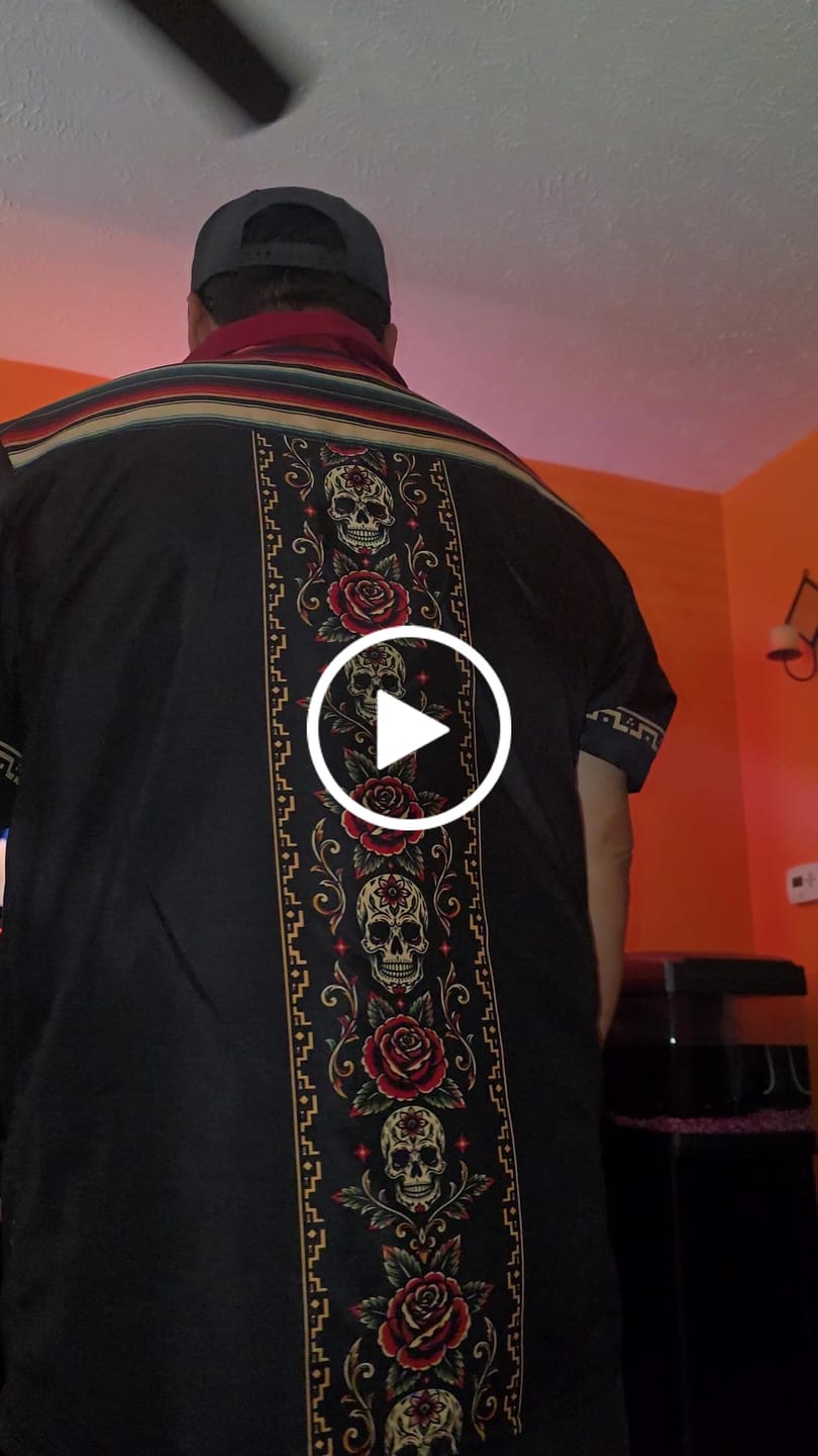 Customer video review of El Jefe Azteca Guayabera