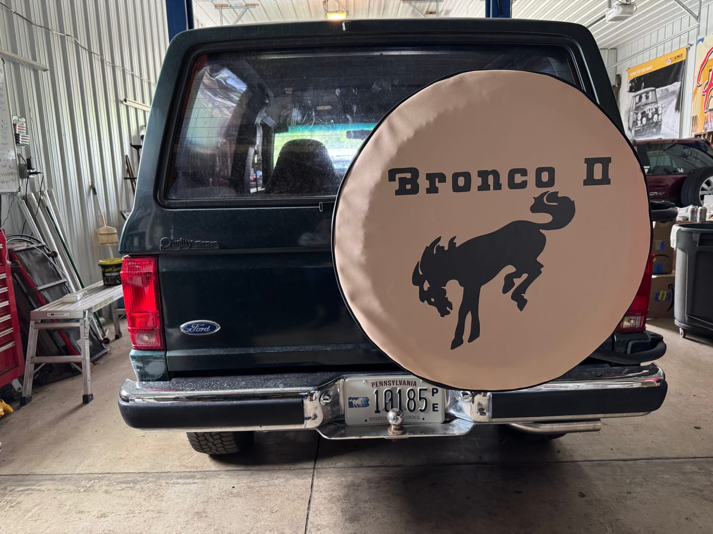 Customer photo review of Custom Spare Tire Cover for Jeep, RV, Bronco Camper, Trailer, & More