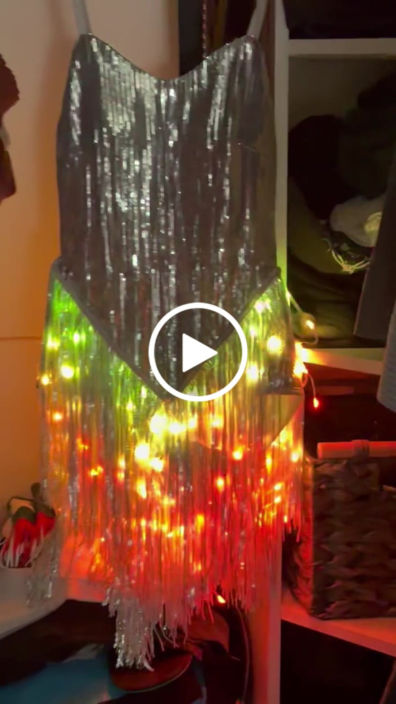 Customer video review of LED Fringe Sequin Dress : PRE-ORDER