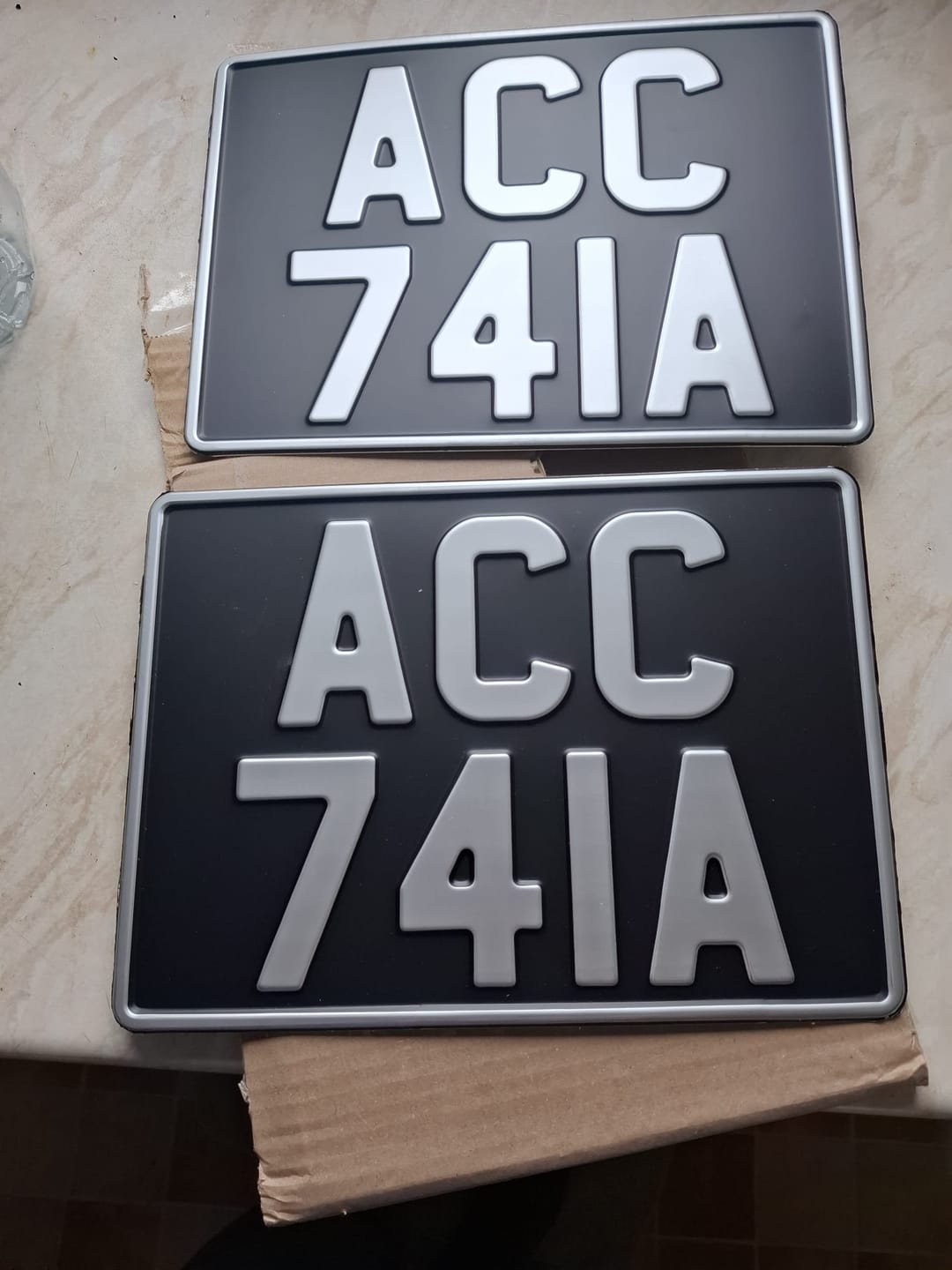 Customer photo review of Classic Land Rover Style Metal Pressed Number Plate - 11 x 8 inches