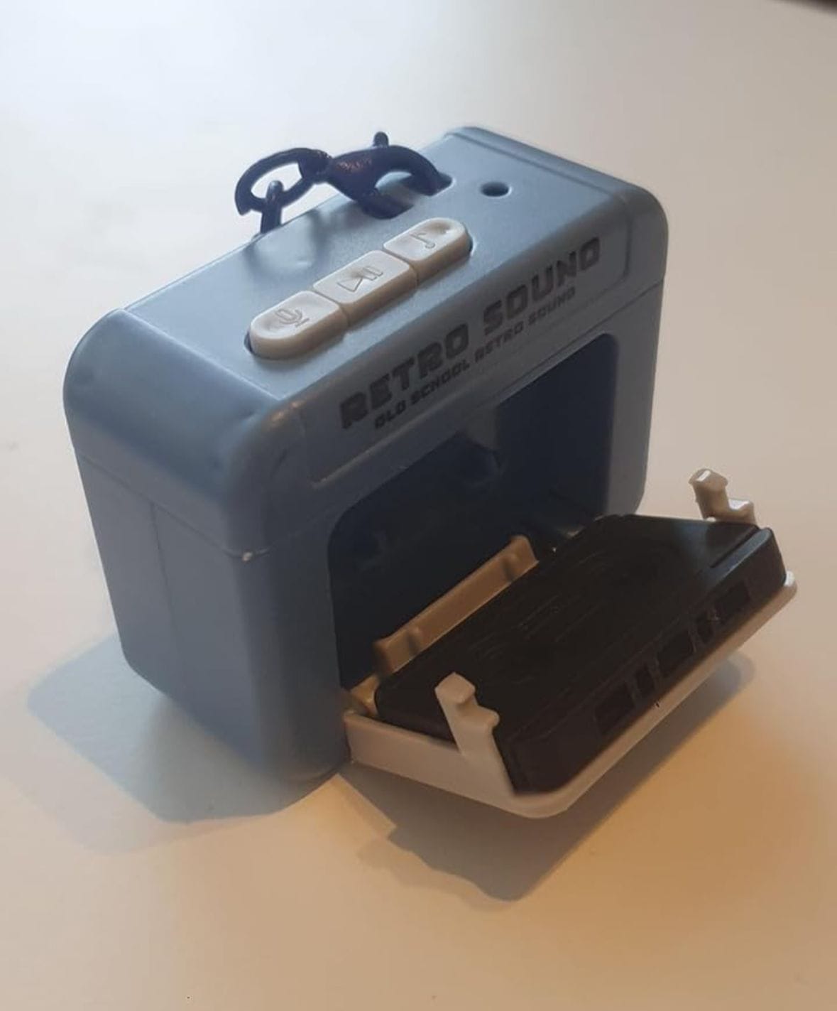 Customer photo review of Retro Voice Recorder Keychain