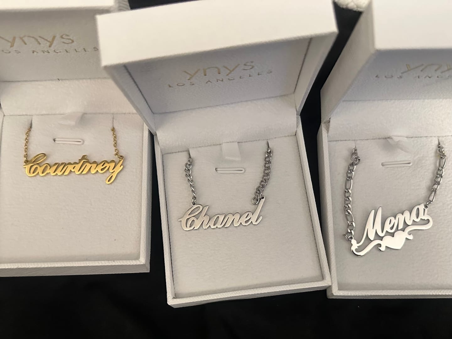 Customer photo review of LUX Name Necklace