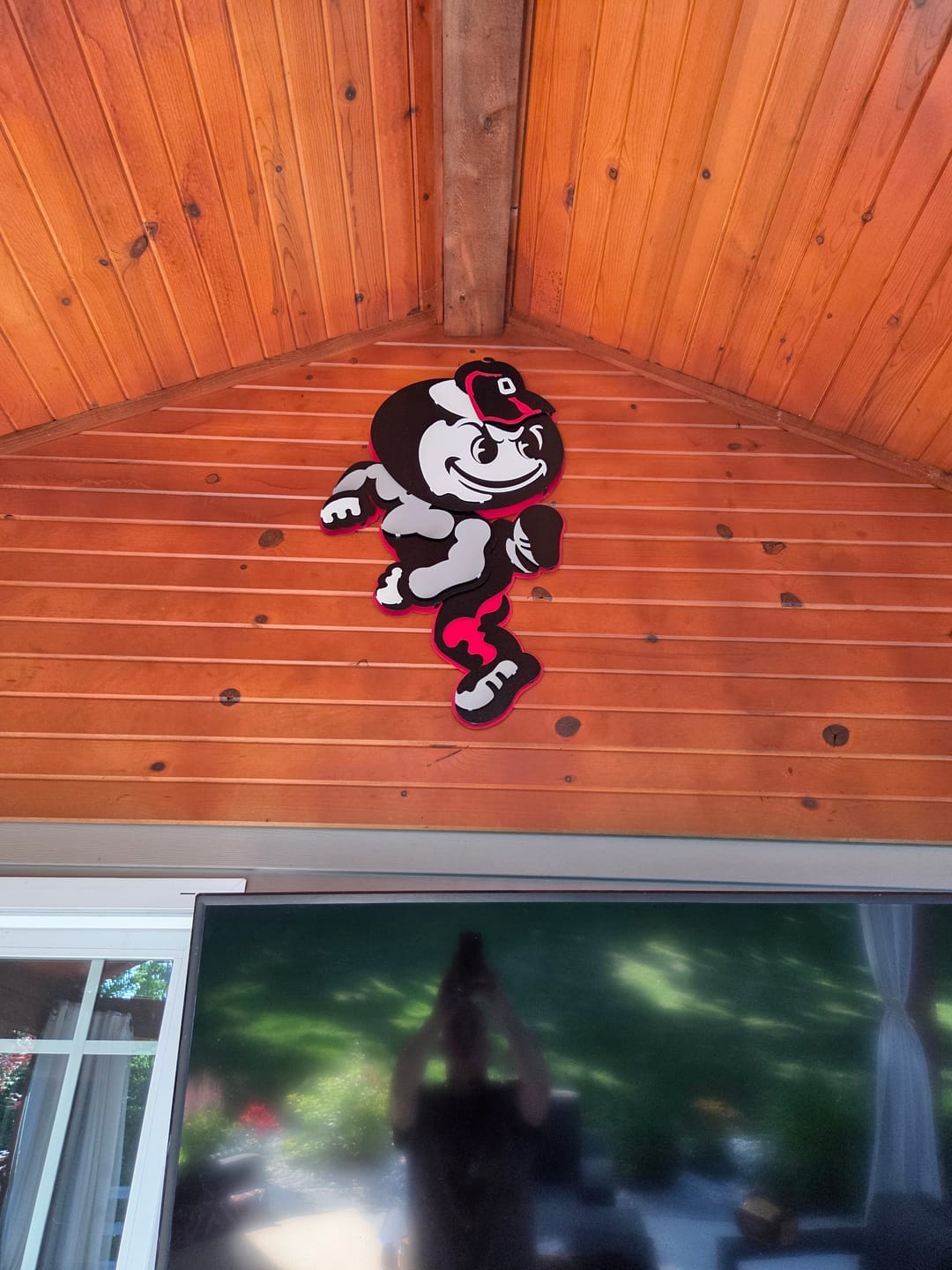 Customer photo review of Ohio State "Brutus" Mascot 3D Vintage Metal Wall Art
