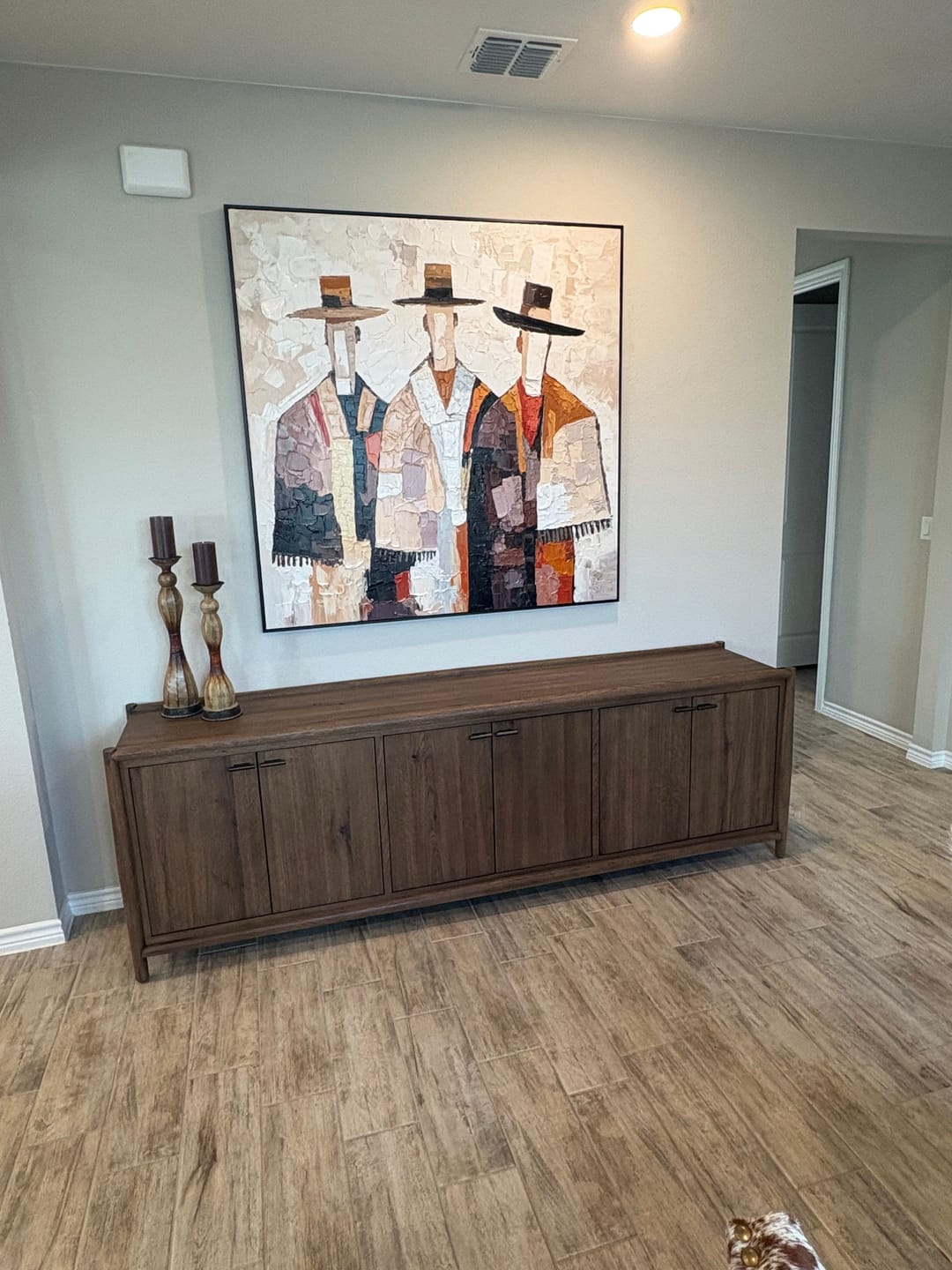 Customer photo review of Textured Abstract Figure Art | Subtle Tones Flow
