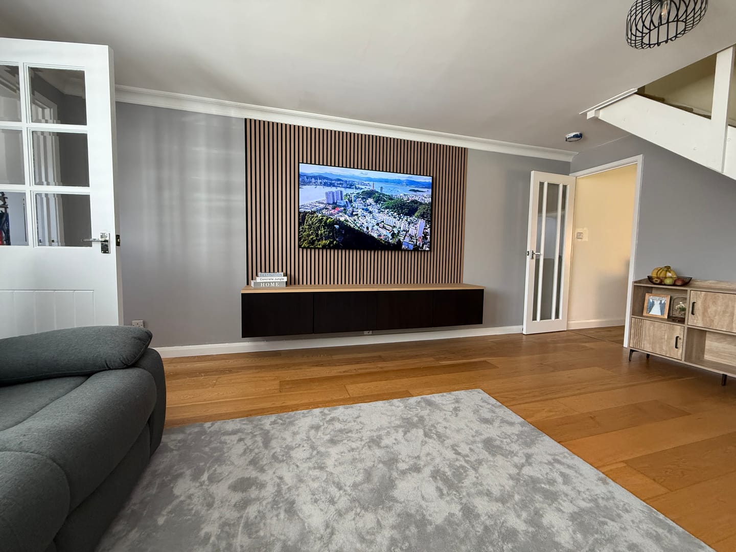 Customer photo review of Premium Acoustic Wall Panels - Natural Oak