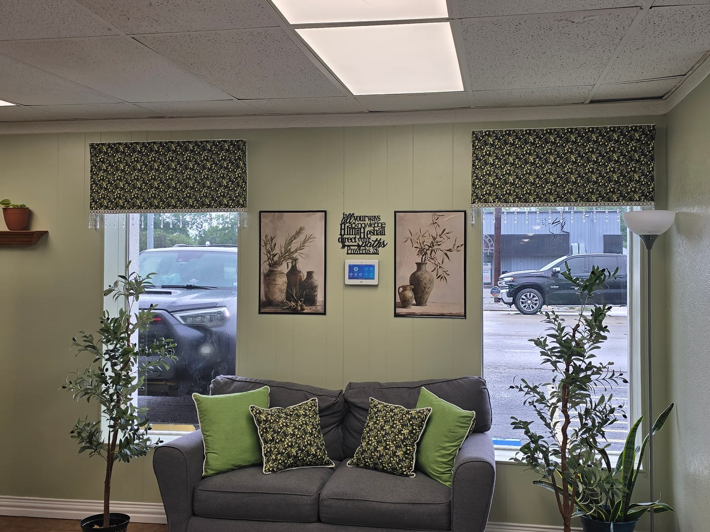 Customer photo review of Green Olives Garden Pattern #7 Fabric