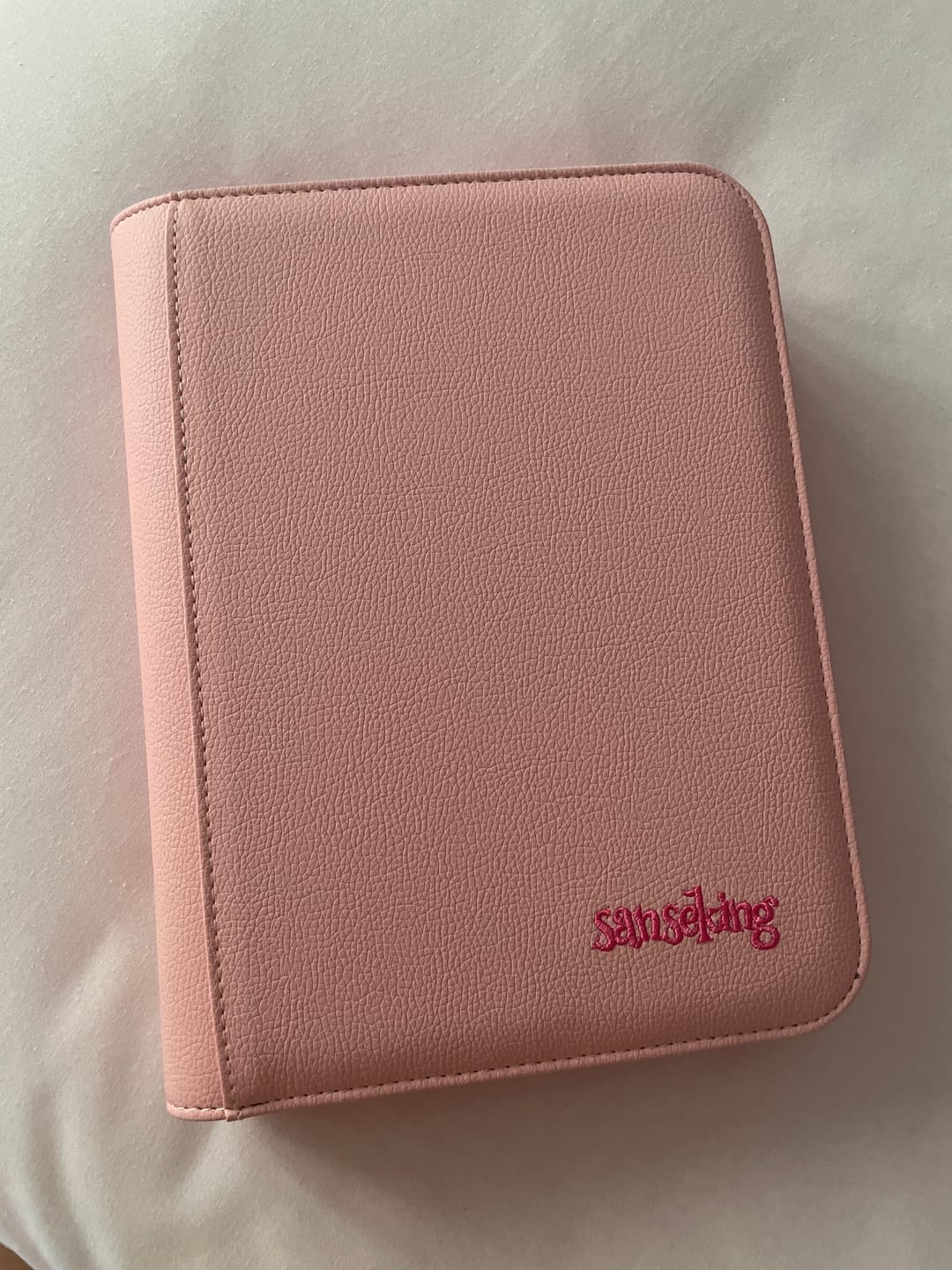 Customer photo review of Pink Plaid 4/9/12-Pocket PU Binder