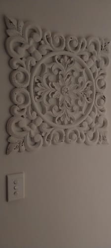 Customer photo review of Victoria Carved Wooden Wall Art