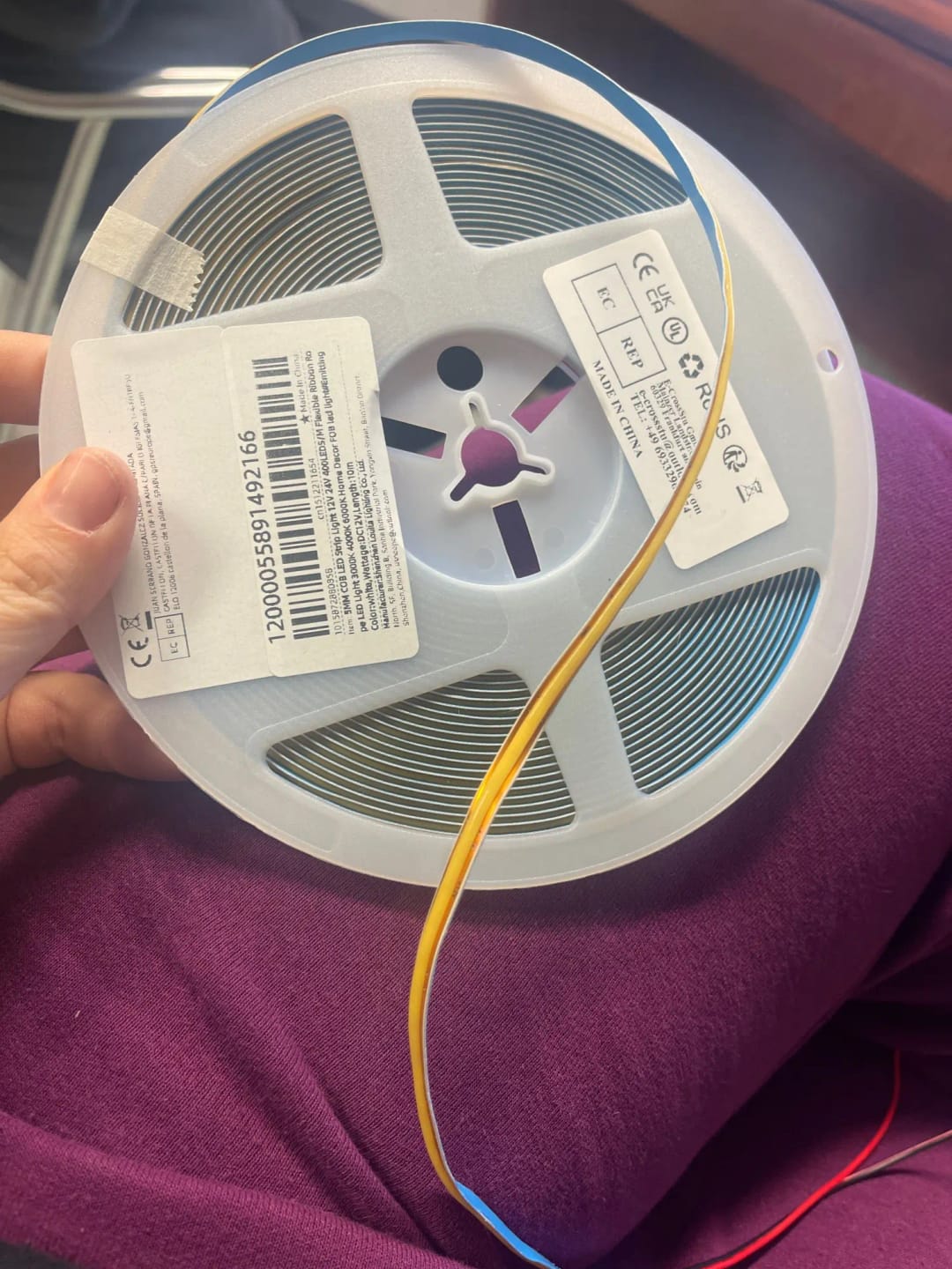 Customer photo review of Ultra-Slim 5mm COB LED Strip Light - 12V 24V 400 LEDs/M Flexible Ribbon