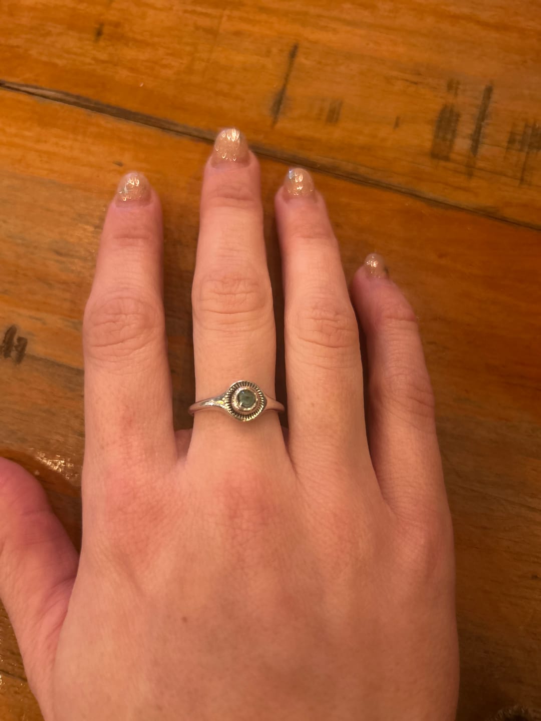 Customer photo review of Anillo Sello Minimal