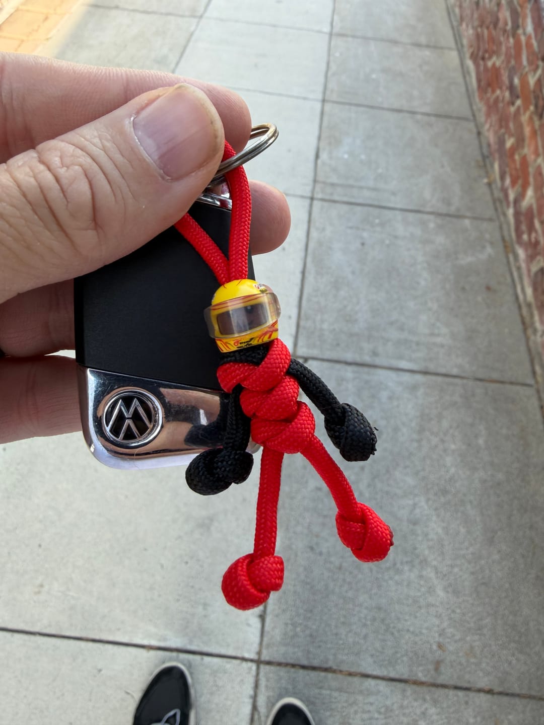 Customer photo review of Limited Edition Lewis Racing Paracord Buddy Keychain