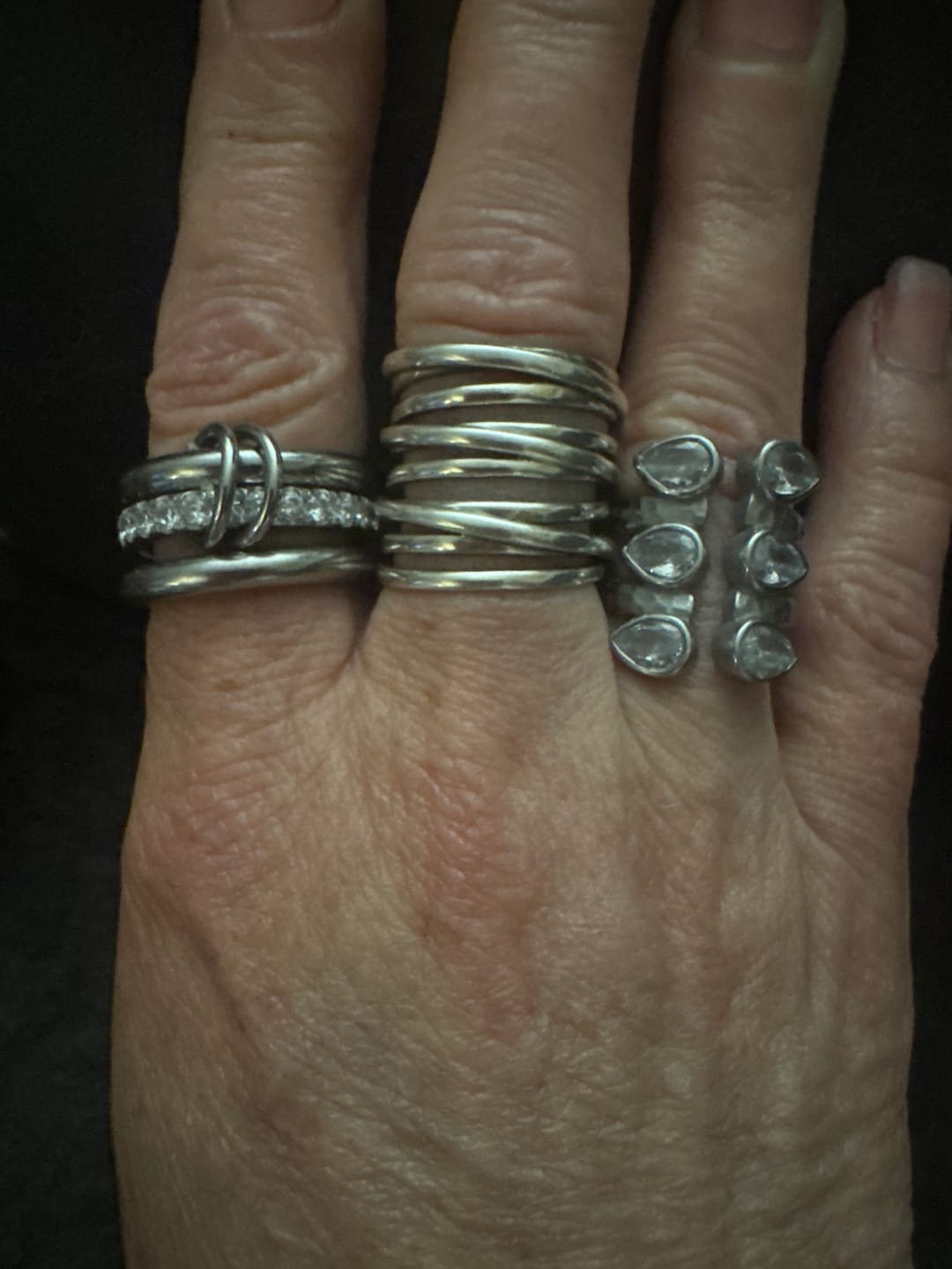 Customer photo review of Chunky Wrap Wide Band Ring Sterling Silver