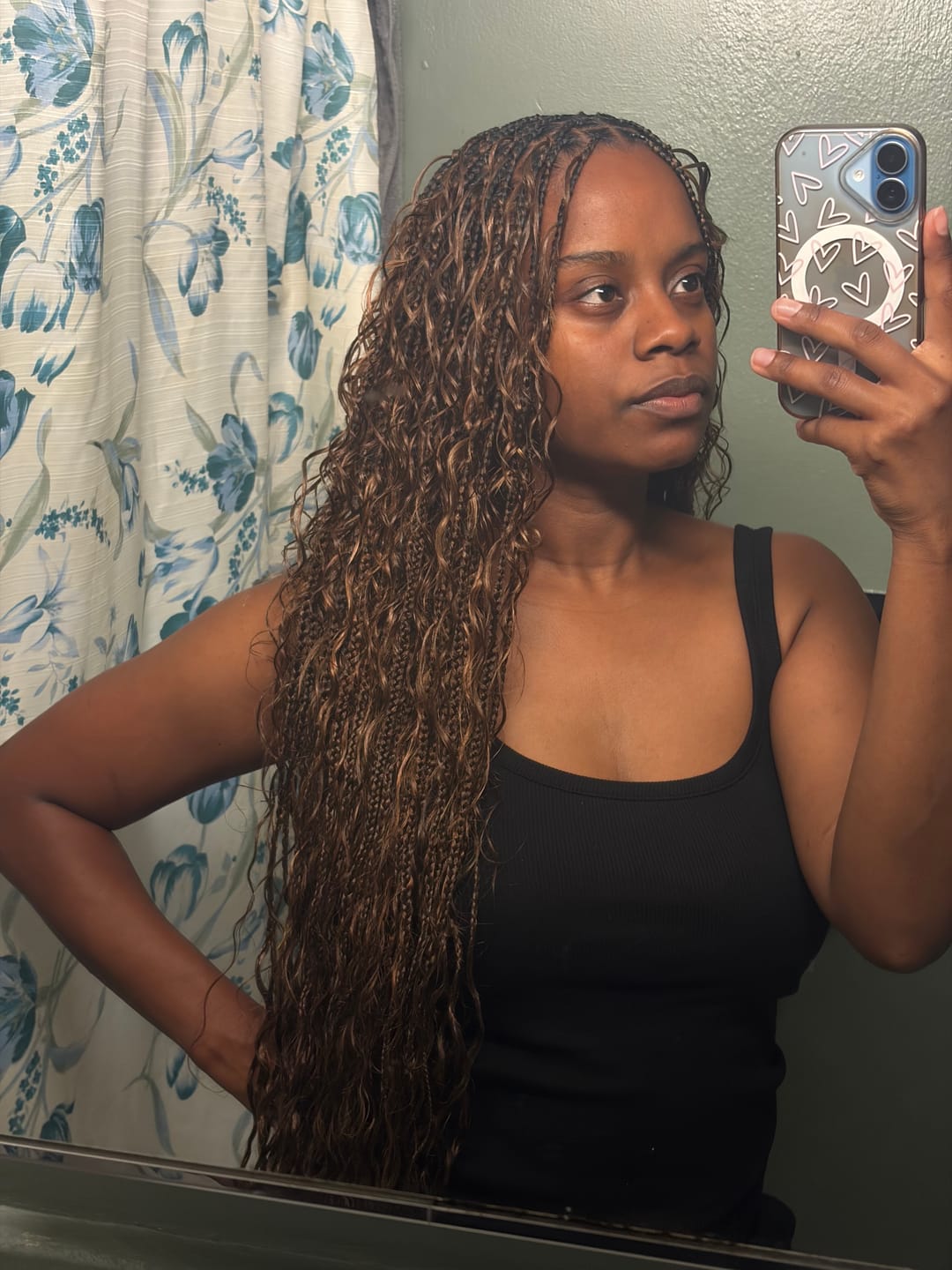 Customer photo review of #4/#30 Mix Color Blend Loose Deep Wave Bulk Human Braiding Hair