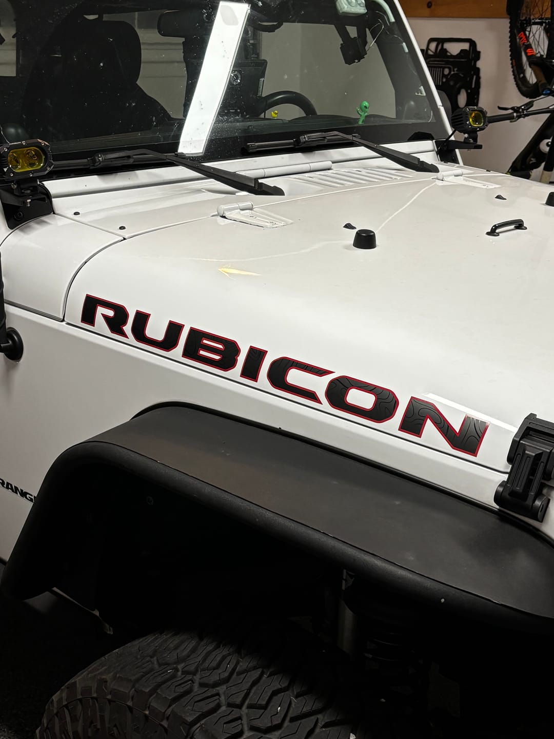 Customer photo review of RUBICON Hood Lettering | Set of 2