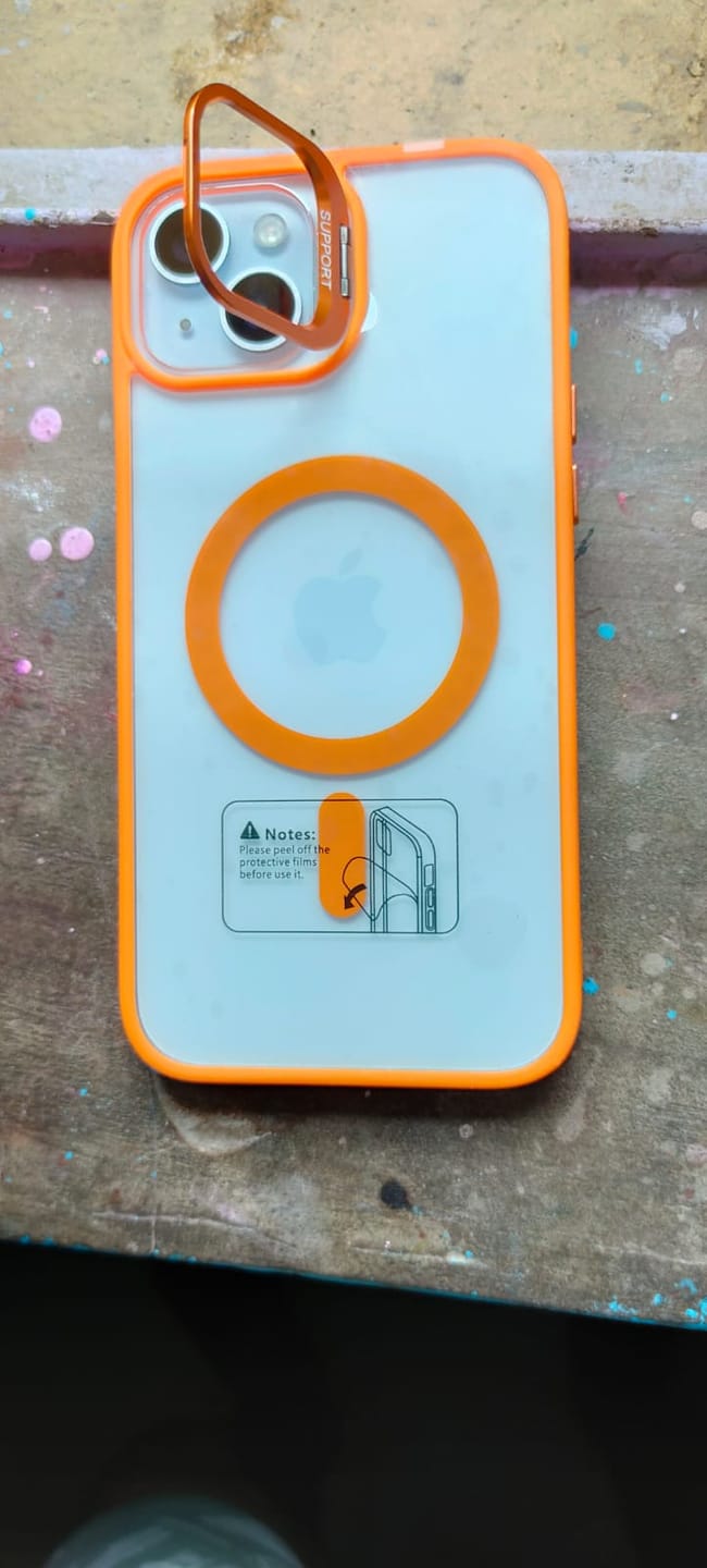 Customer photo review of LuxuryKase Mag-Safe Clear Case | Shockproof Transparent Cover with Camera Lens Protection | Metal Ring Stand & Wireless Charging Support For iPhone & Samsung Series