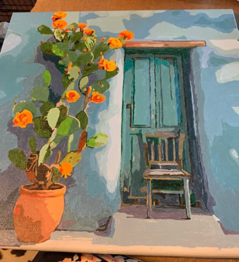 Customer photo review of Custom Paint By Numbers - Turn Trip Memory into Art