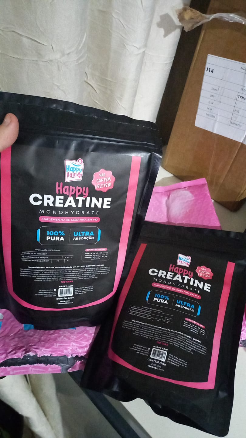 Customer photo review of Creatina Monohidratada 100% Pura 300g - Happy Creatine