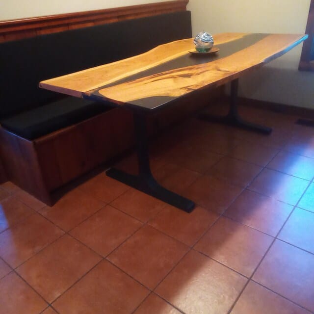 Customer photo review of Table Legs 402/438 Wineglass 28” H Minimalist for Woodworking