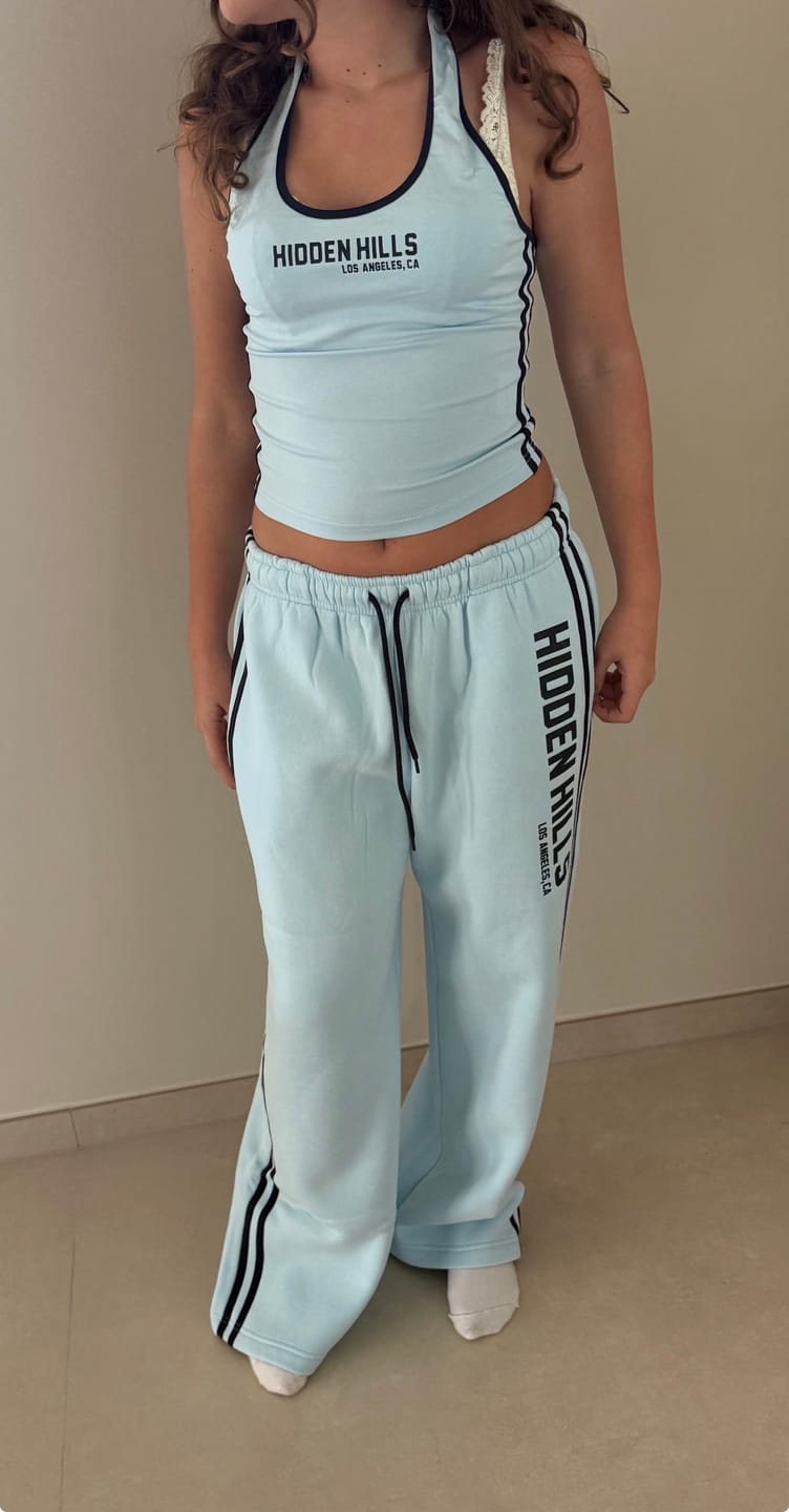 Customer photo review of STRIPED HALTER TOP LIGHT BLUE/NAVY
