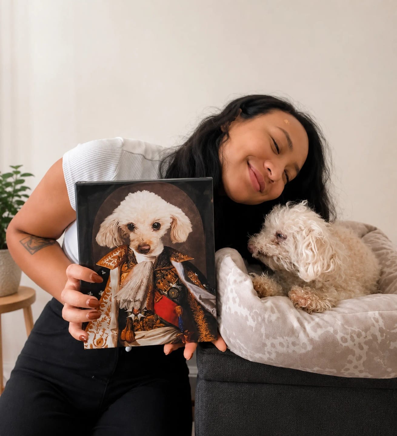 Customer photo review of The King: Custom Pet Canvas