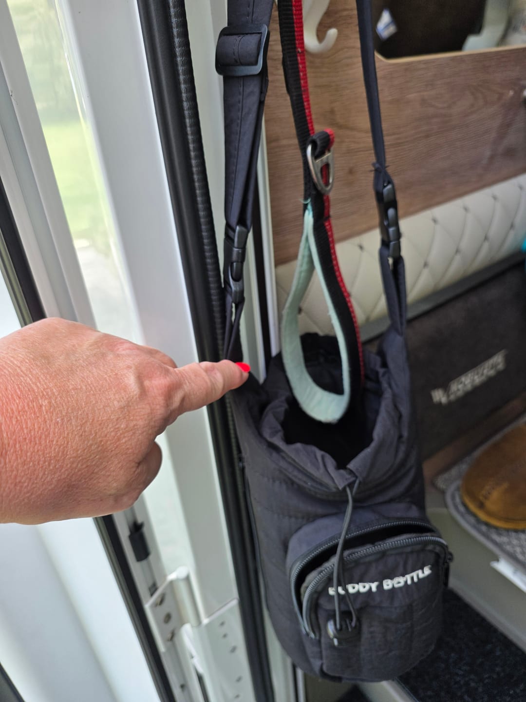 Customer photo review of Buddy Bag™ | Handmade Waterproof Dog Walking Bag | UK Made