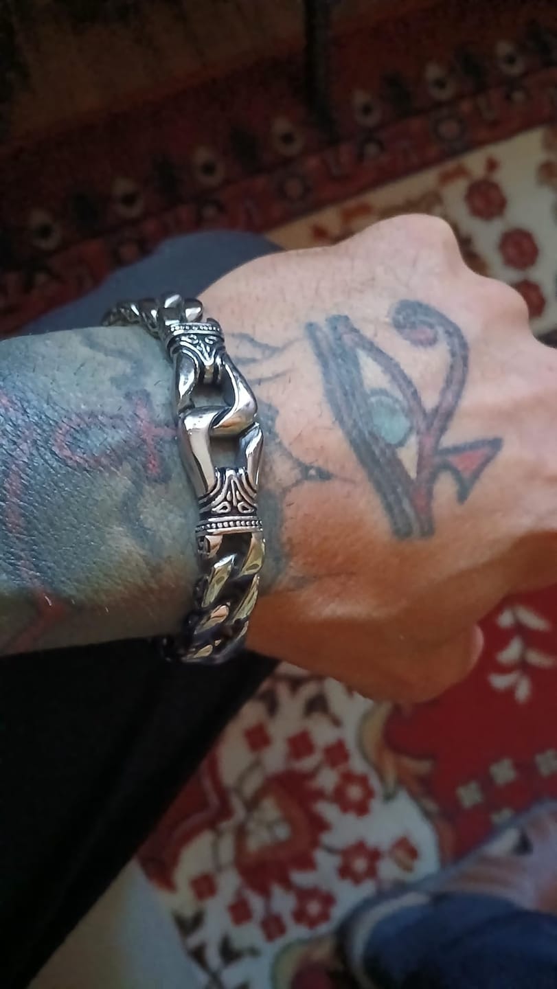 Customer photo review of Nordic Totem Cuban Bracelet
