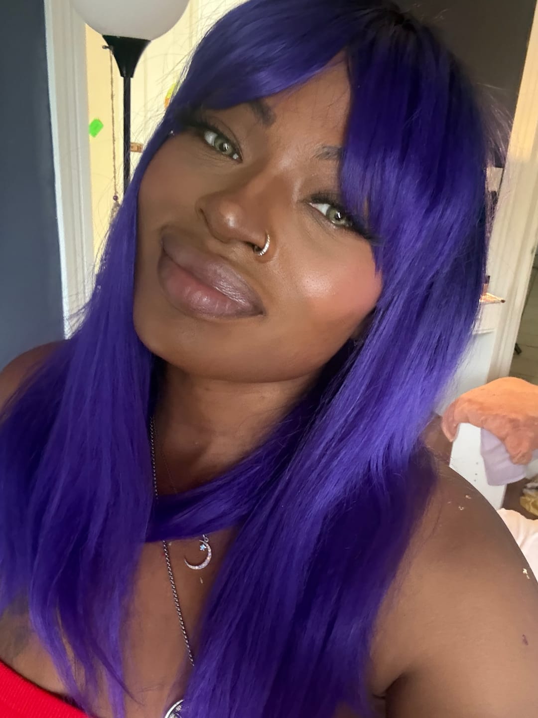 Customer photo review of Amazonia Green Prescription Colored Contact Lenses