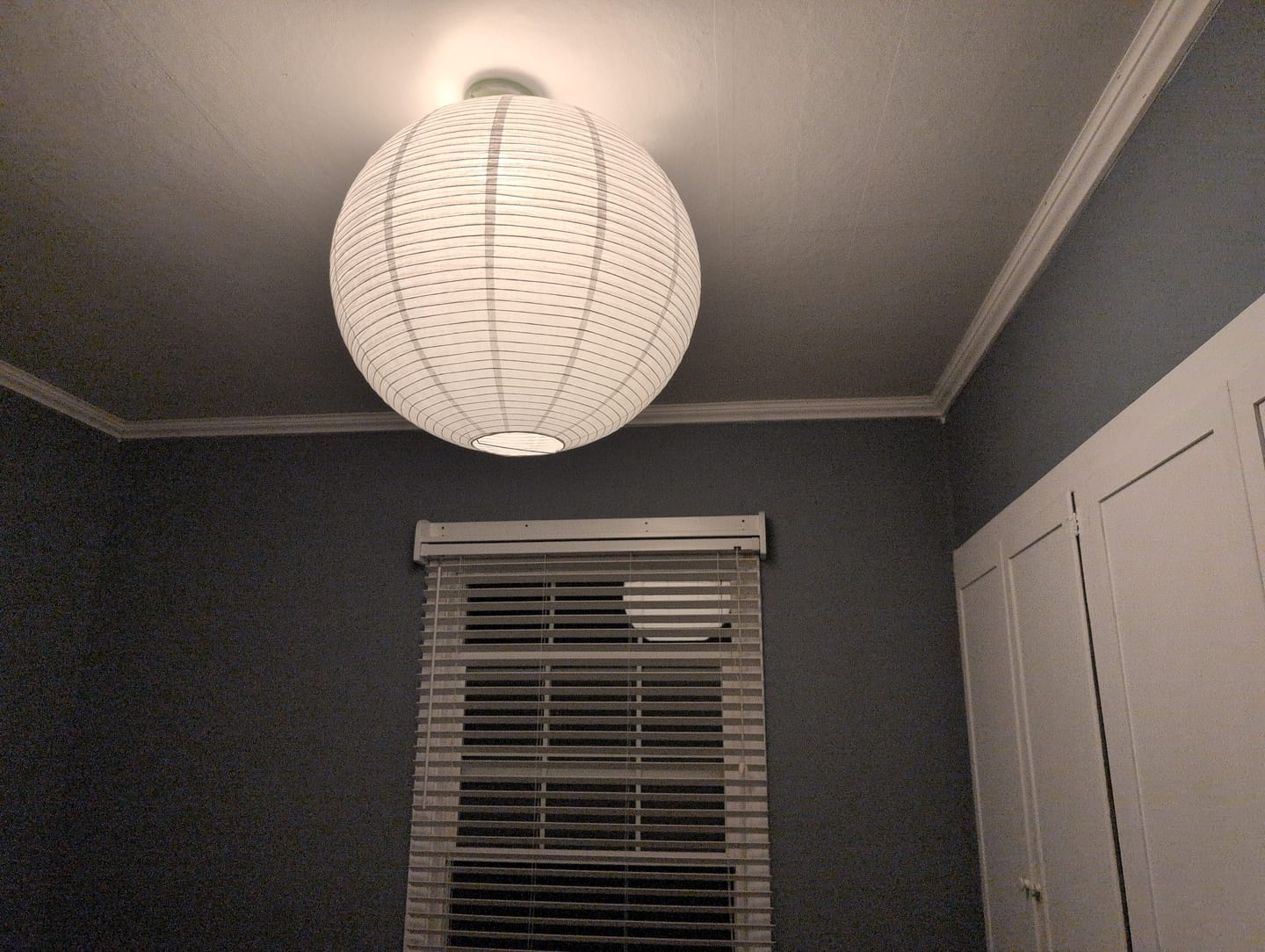 Customer photo review of 24" White Fine Line Premium Even Ribbing Paper Lantern, Extra Sturdy