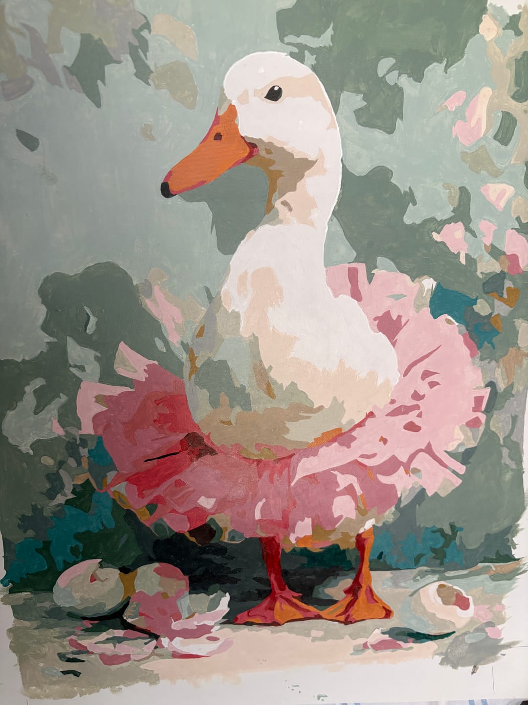 Customer photo review of The Goose Ballerina | Paint by Number