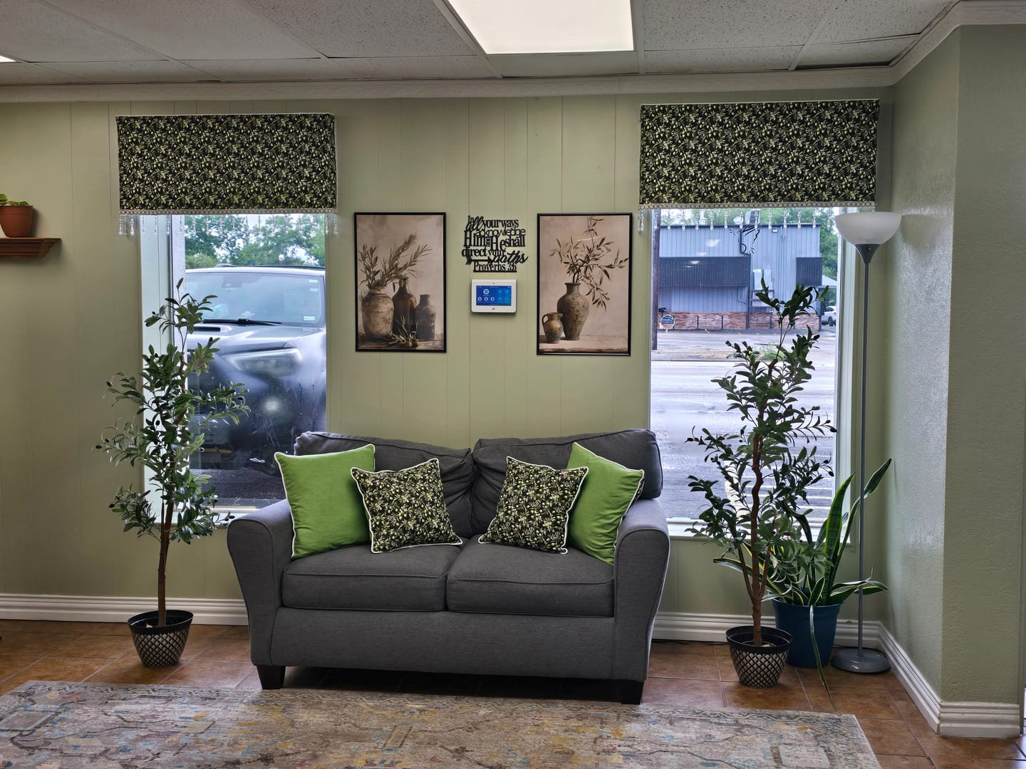 Customer photo review of Green Olives Garden Pattern #7 Fabric