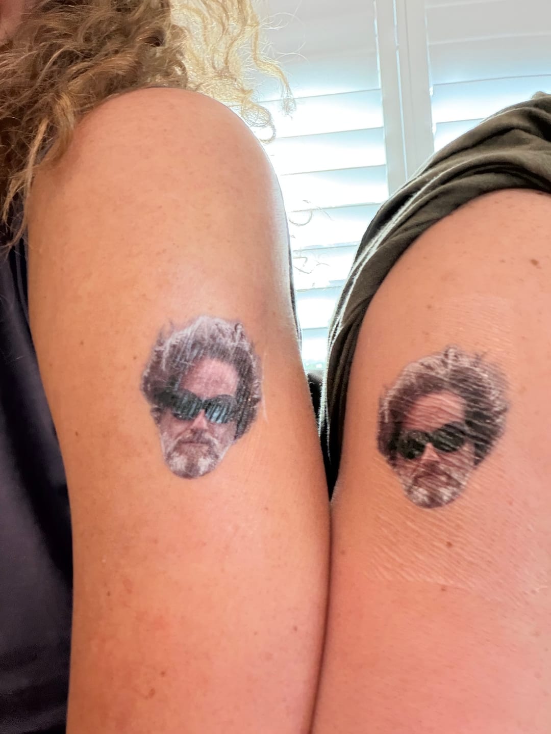 Customer photo review of Custom Photo Adult Face Temporary Tattoo