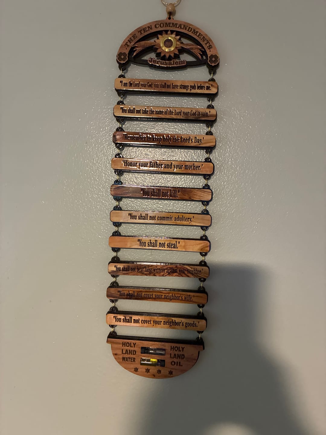 Customer photo review of Ten Commandments from the Holy Land Wall Hanging