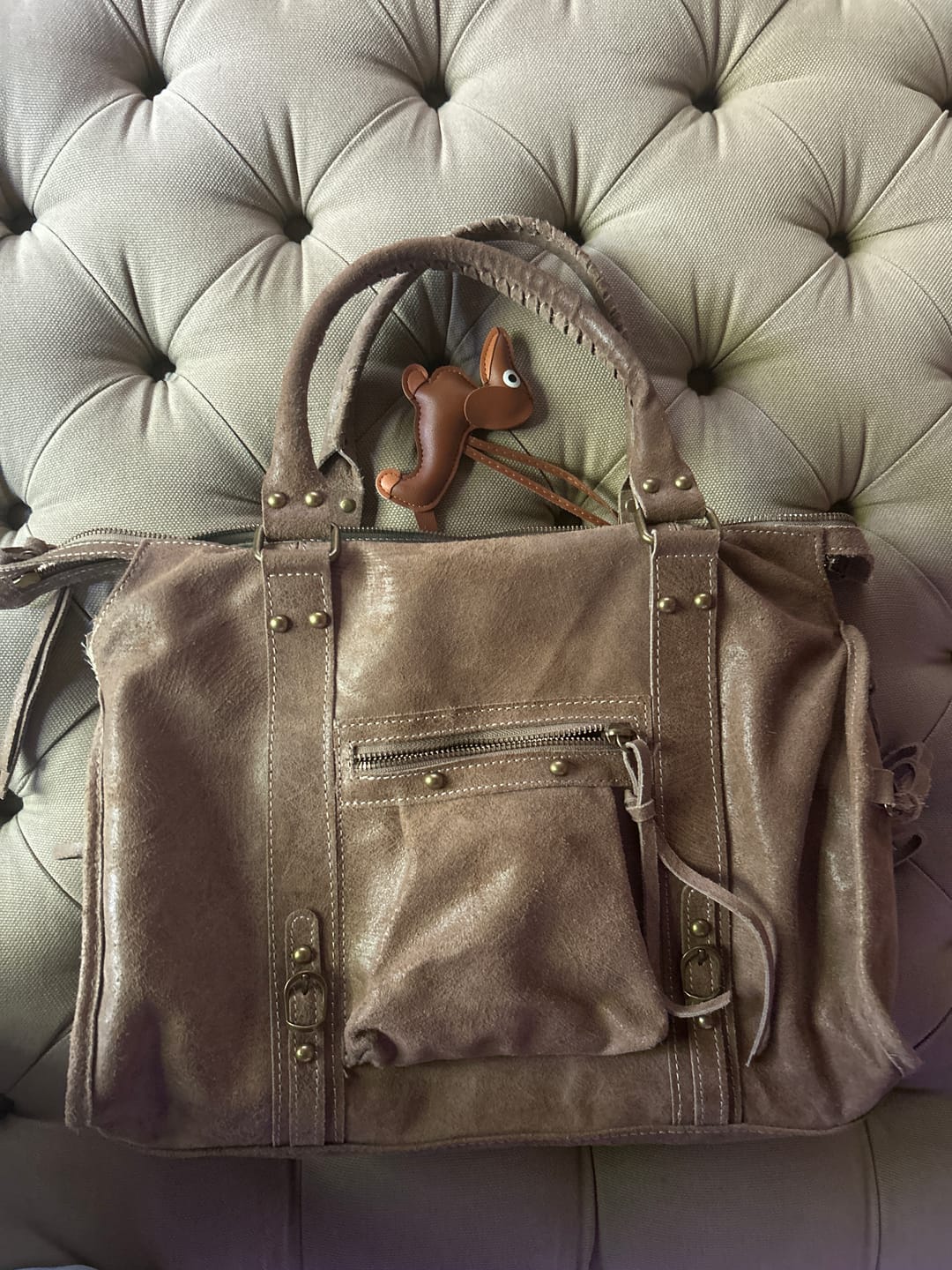 Customer photo review of It girl bag teddy brown
