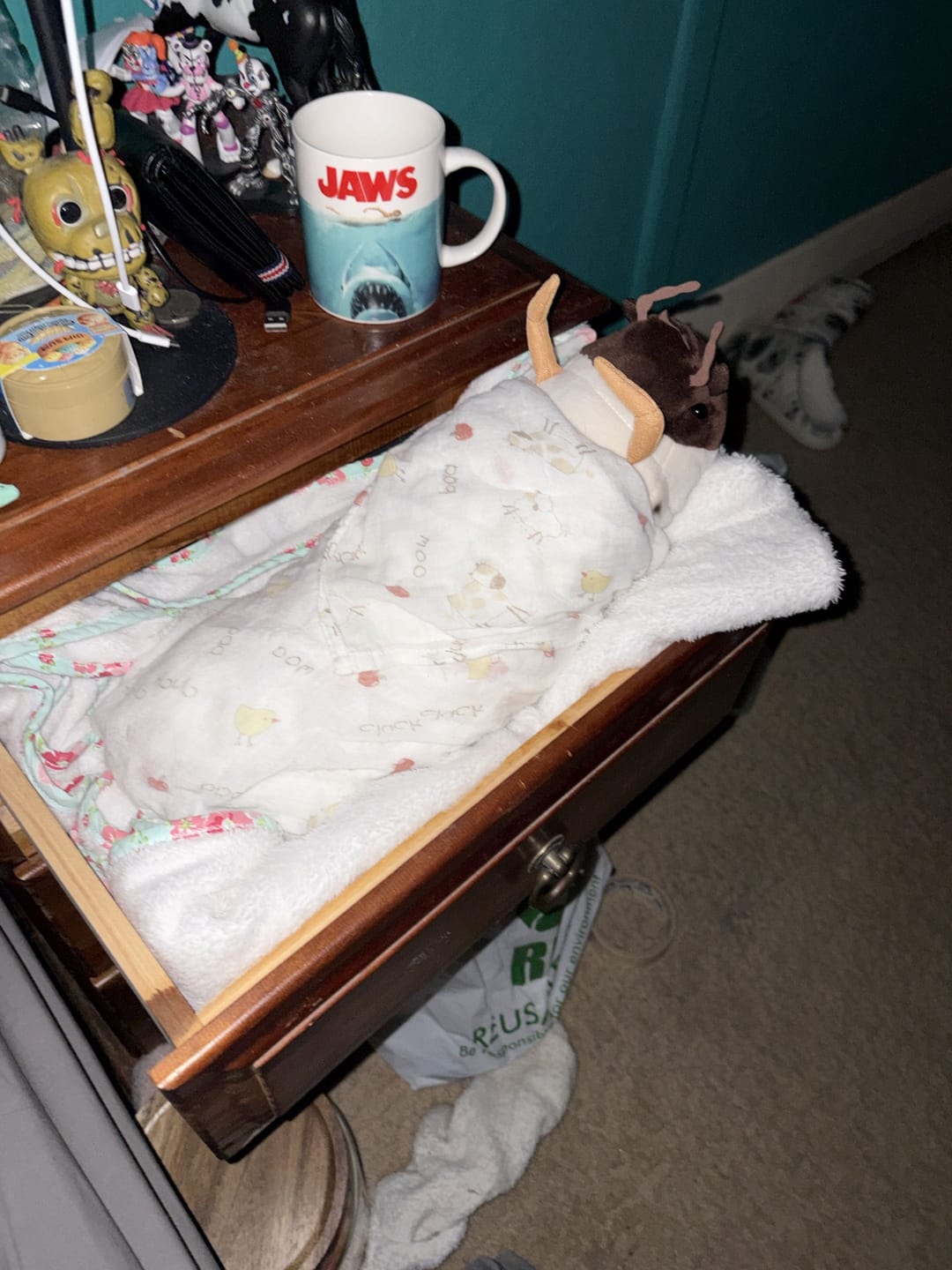 Customer photo review of White Grub Soft Stuffed Plush Toy