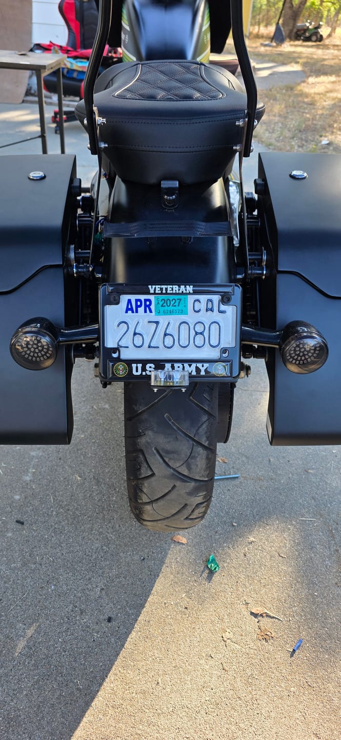 Customer photo review of Viking License Plate and Turn Signal Relocation Kit For Harley Sportster (Side Mount Licence Plate)