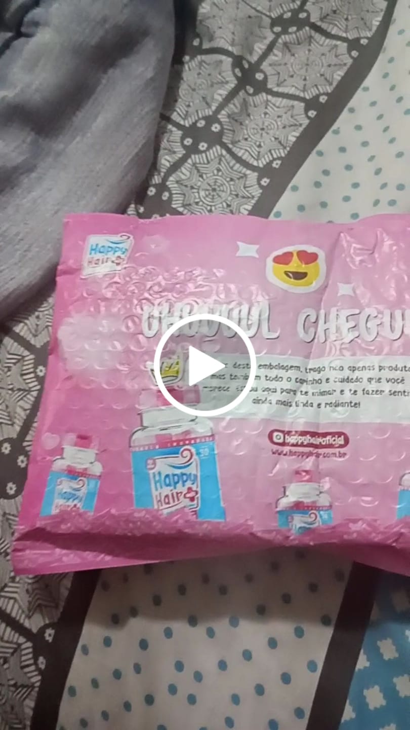 Customer video review of Happy Hair 3 Potes + 1 Colágeno Grátis