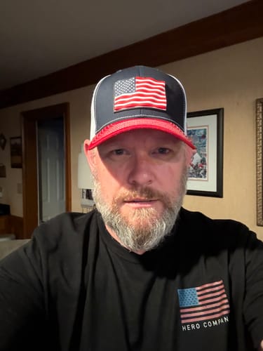 Customer photo review of Richardson 112 3D Old Glory Waving Red White Blue Trucker Hat