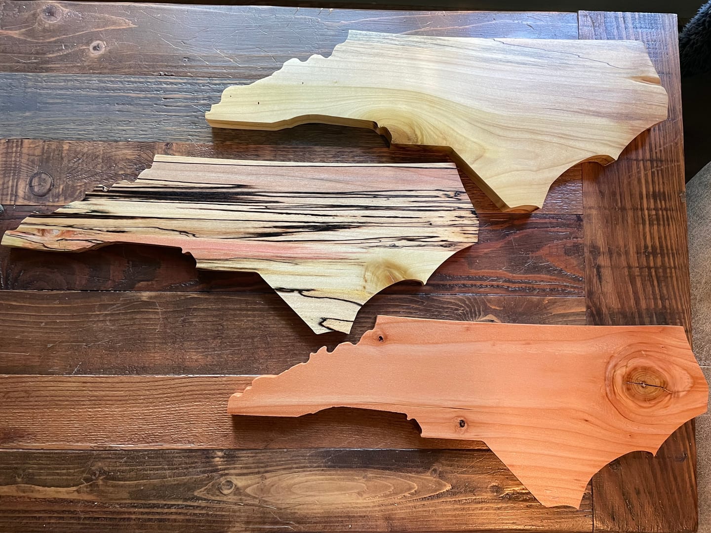 Customer photo review of 18.0x7.0" State Of North Carolina Acrylic Router Template