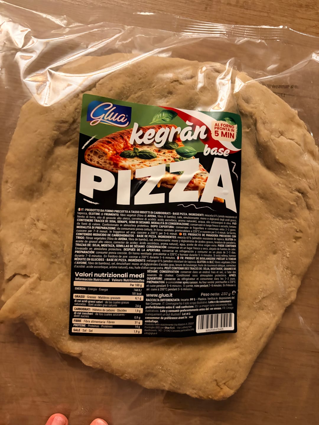 Customer photo review of Base Pizza proteica