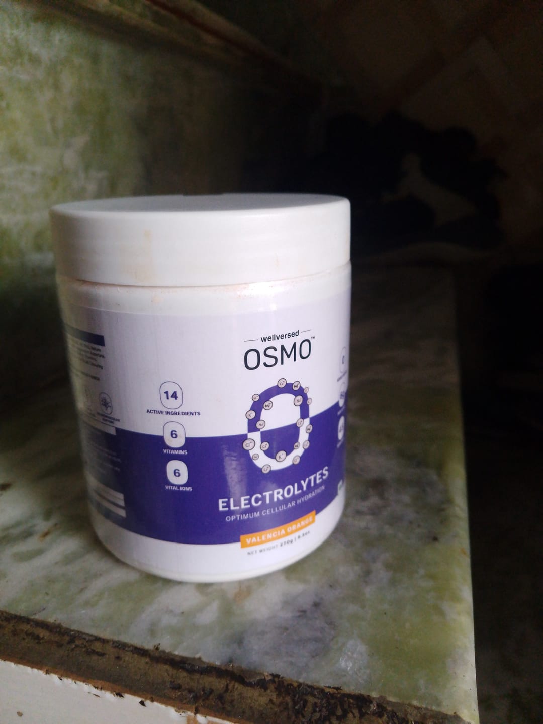Customer photo review of OSMO - Electrolyte Hydration Blend (Advanced Salts + Taurine & Vitamins) | Valencia Orange Flavour (270g, 45 servings)