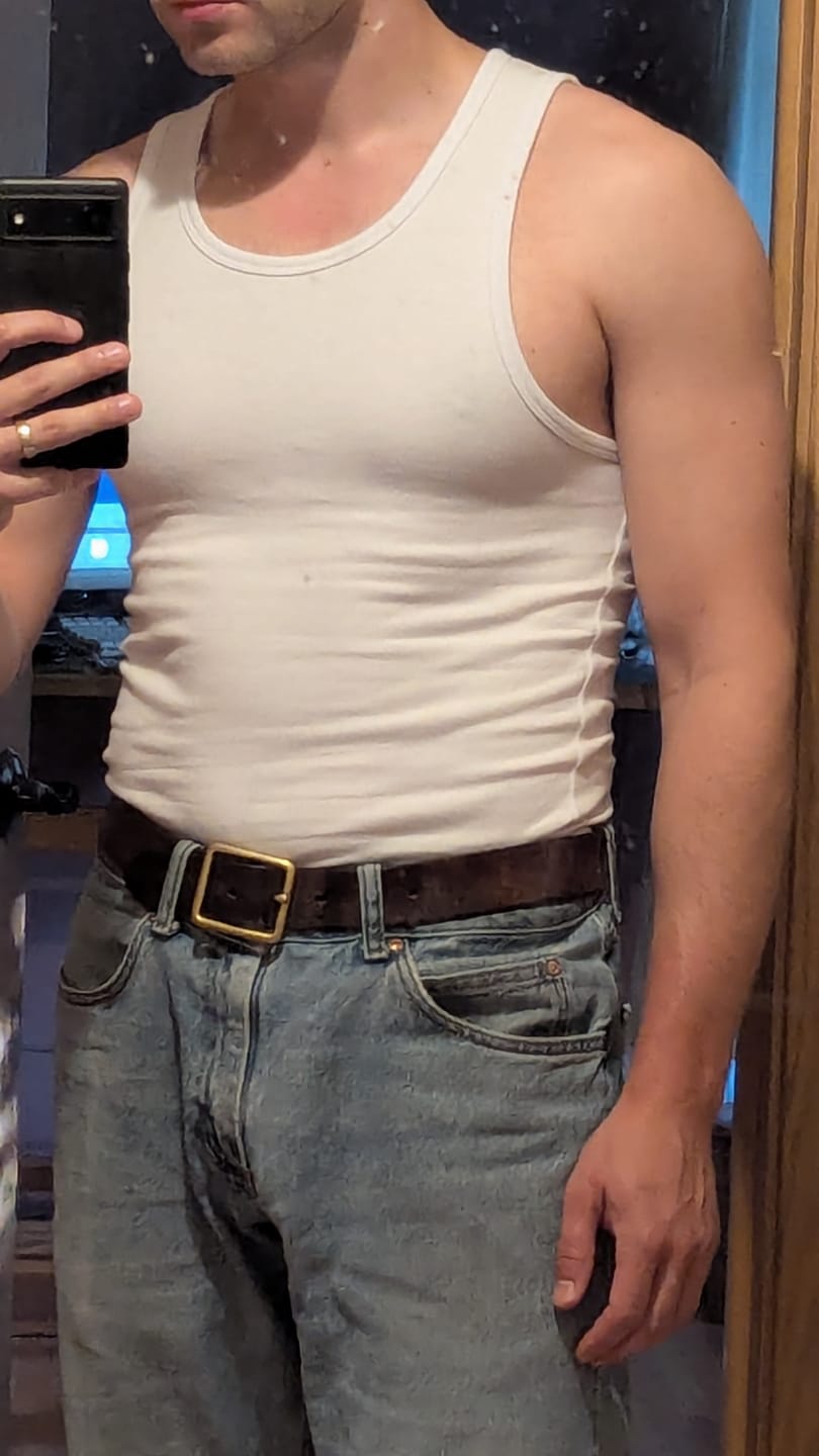Customer photo review of Premium Ultra-Soft Cotton Fitted Tank 3 Pack